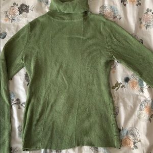 Green Turtleneck Sweater
